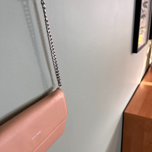 Pixie Mood Across Body Pink Peach with Silver Chain Vegan - Picture 9 of 10